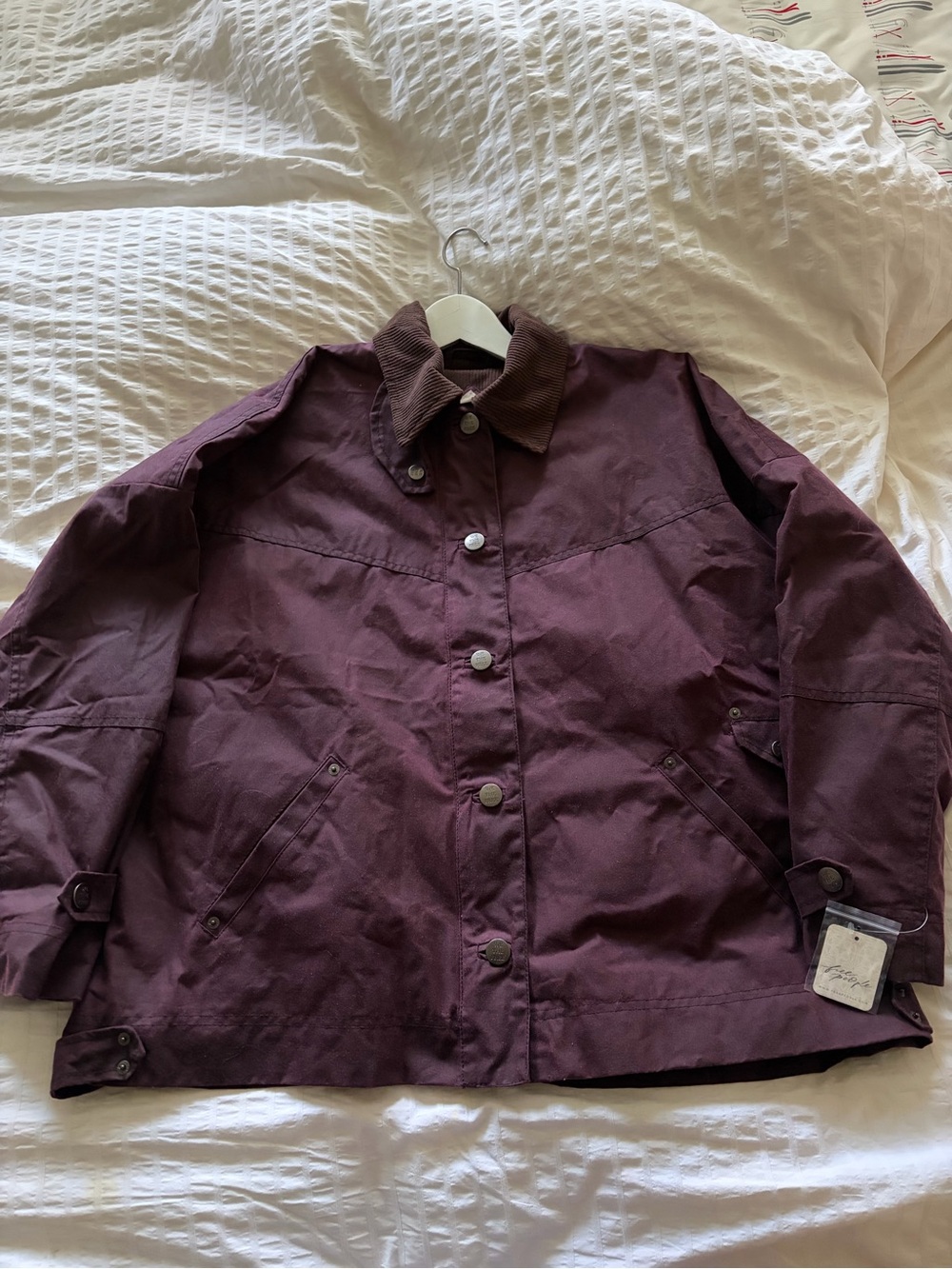 NWT Free People Cori Wax Coat